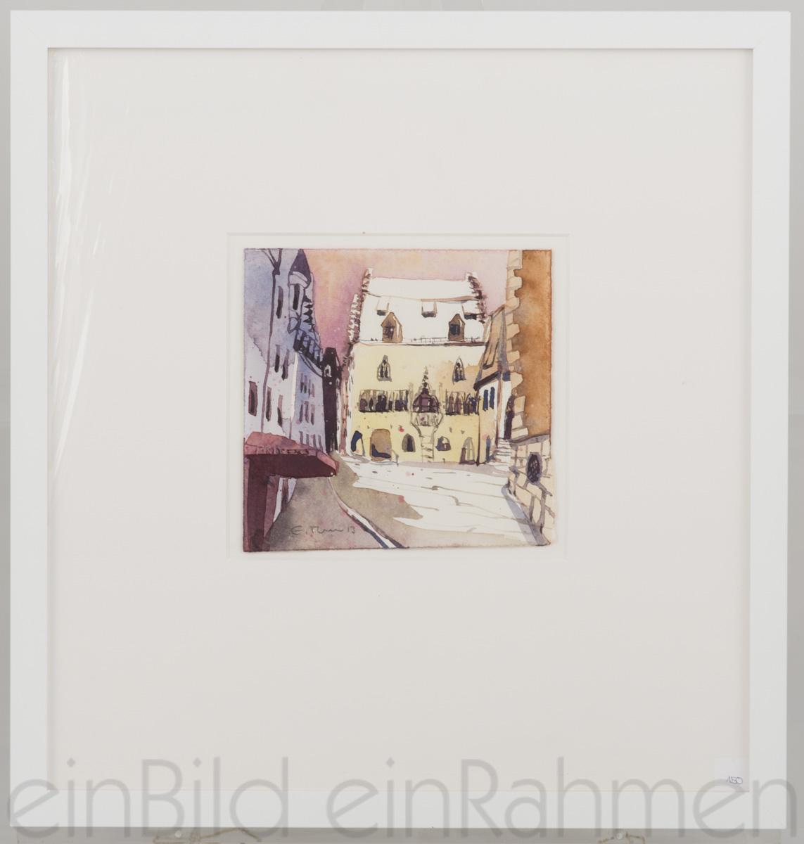 Altes Rathaus Edith Thurnherr Aquarell Kleines Format von der gallerie einbild einrahmen